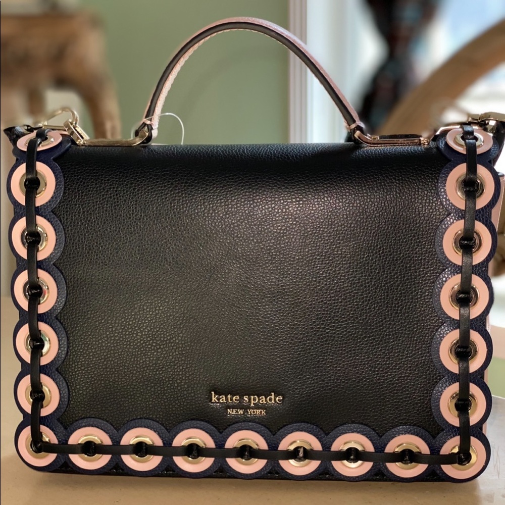 Kate spade crossbody grommet bag w  charm - Picture 2 of 6